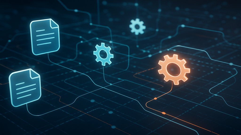 Ein abstraktes digitales Netzwerk, das die Automatisierung von Prozessen symbolisiert.