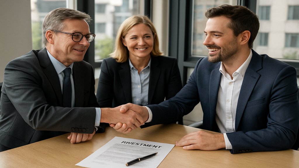 Ein Unternehmer, der Fremdkapital durch Investoren erhält.