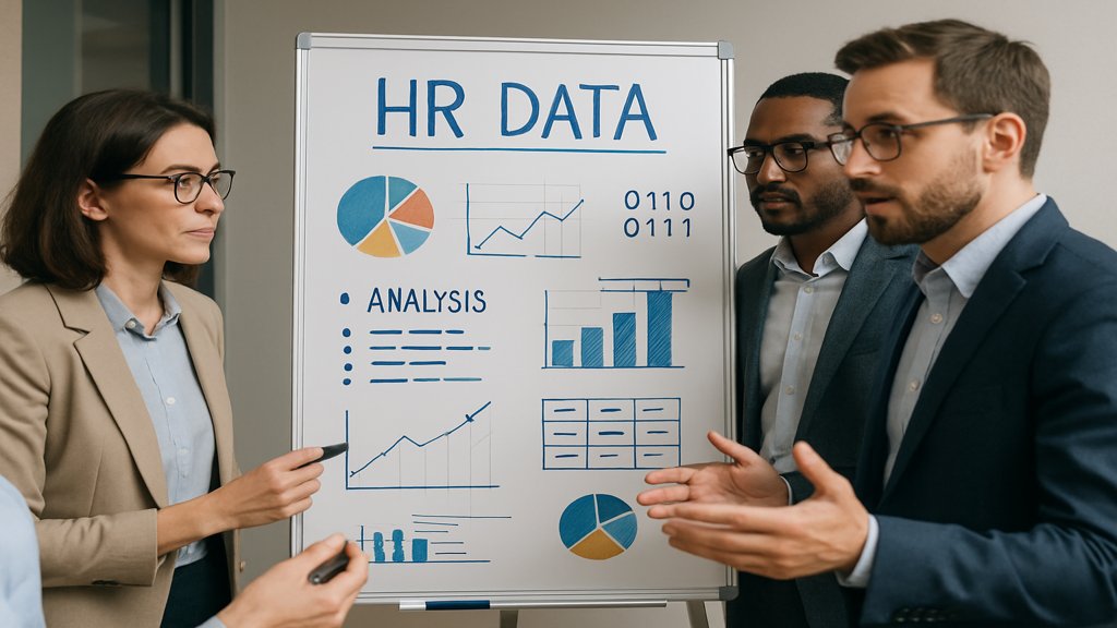 HR-Workshop zur Analyse von Daten und Strategien.
