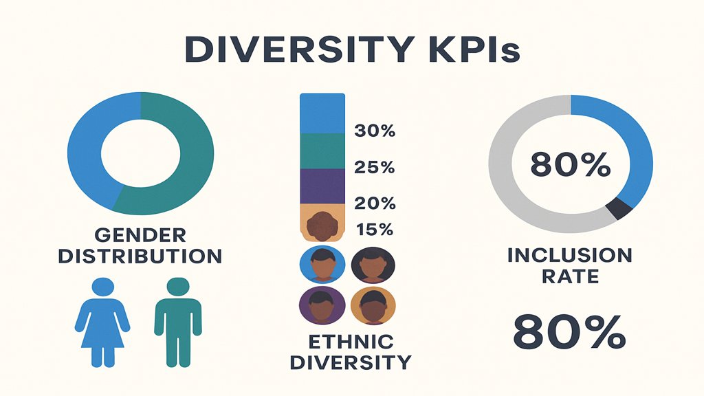 Infografik mit Diversitäts-KPIs.