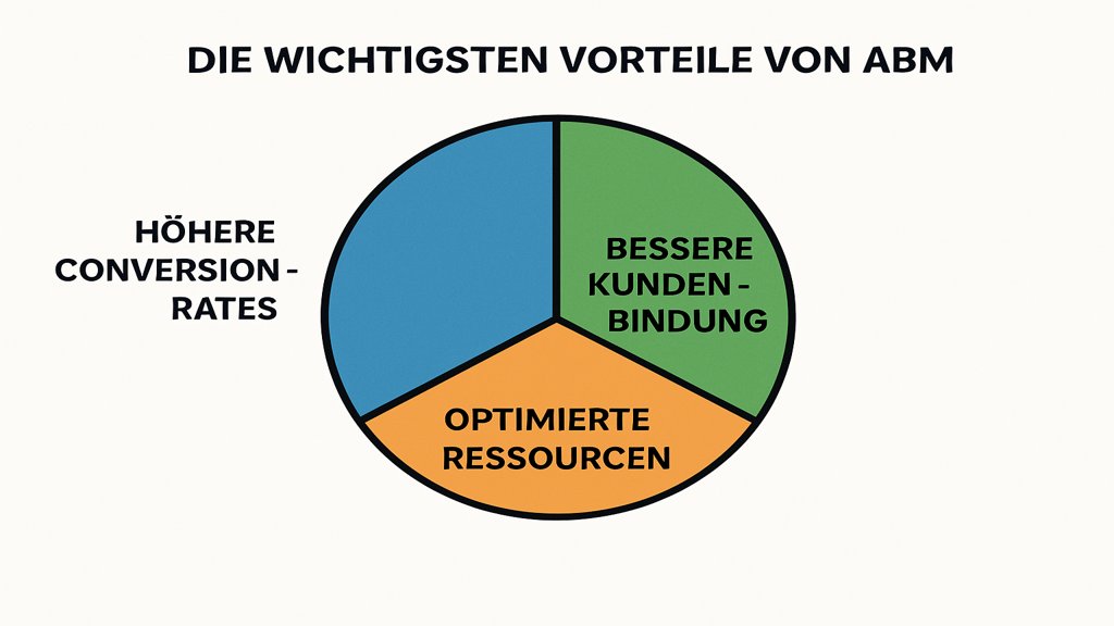 Infografik über die Vorteile von Account Based Marketing.