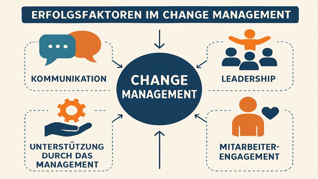 Infografik zu den Erfolgsfaktoren im Change Management.