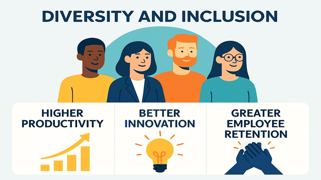 Infografik zu den Vorteilen von Diversity and Inclusion.