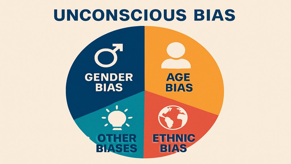 Infografik zu verschiedenen Formen von unbewussten Vorurteilen.