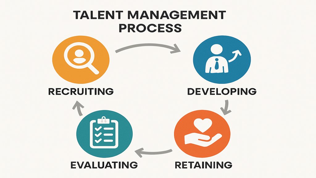 Infografik zum Talent Management Prozess.