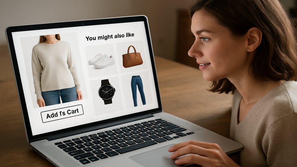 Online-Einkauf mit Produktvorschlägen für Cross Selling.