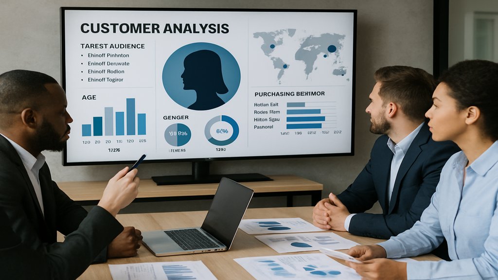 Team bei der Zielkundenanalyse für Account Based Marketing.