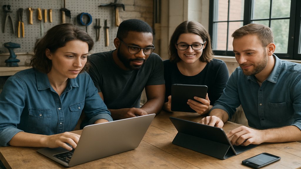 Workshop zur Implementierung digitaler Tools.