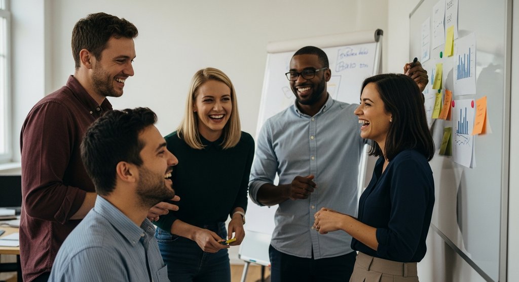 Ein engagiertes Team diskutiert wirksame Instrumente zur Mitarbeiterbindung in einem Meeting.