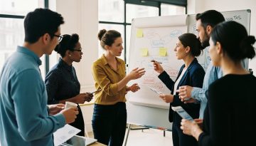 Ein Team entwickelt gemeinsam in einem Workshop die Employer Value Proposition.