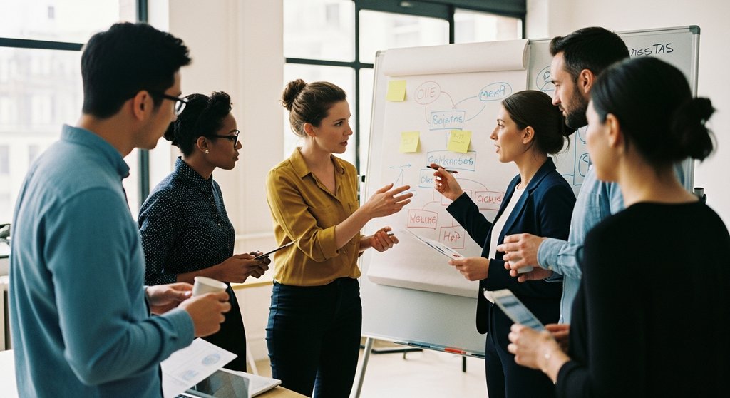 Ein Team entwickelt gemeinsam in einem Workshop die Employer Value Proposition.