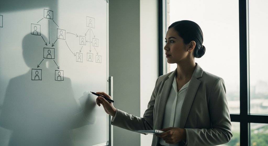 Eine Führungskraft plant strategische Maßnahmen zur Förderung der Mitarbeiteranerkennung im Team.