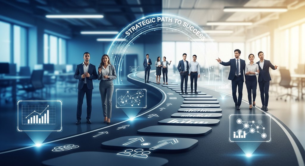 Karriereentwicklung im Unternehmen als strategischer Weg zum Erfolg.